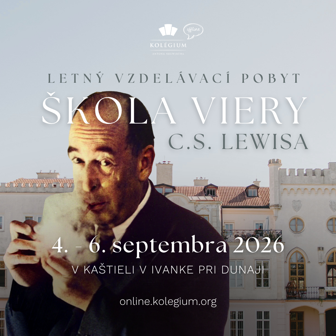 ponuka letného vzdelávacieho pobytu v ivanke pri dunaji, c.s.lewis fajčí fajku a v pozadí je ivanský kaštieľ