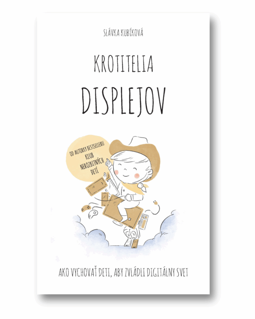 Obálka knihy Krotitelia displejov od Slávky Kubíkovej, autorky bestselleru Klub nerozbitných detí.